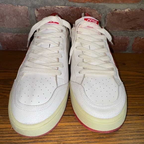 Golden Goose Women's Ball Star in white leather with red star and heel tab Sz 42 - Picture 5 of 15